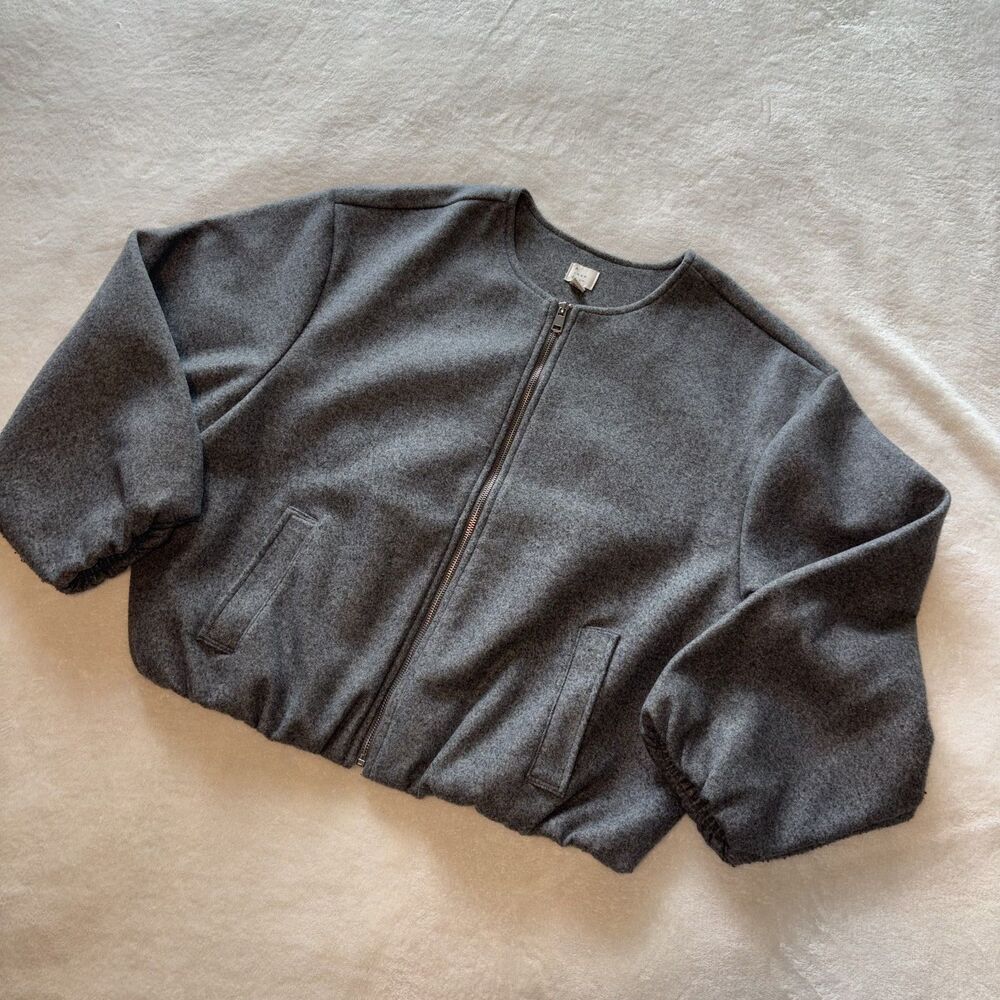 Cropped Felted Coat